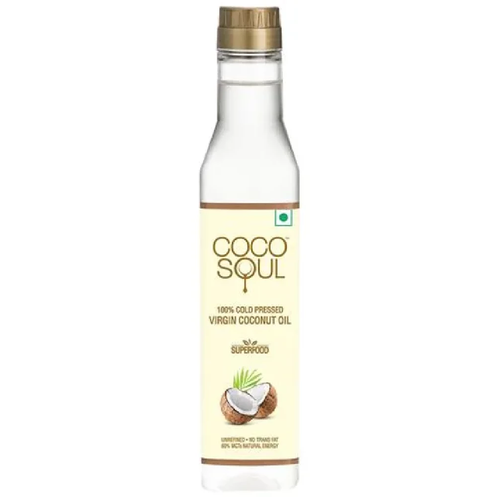 Coco Soul Virgin Coconut Oil - Cold Pressed, Natural, 250 ml-1.webp